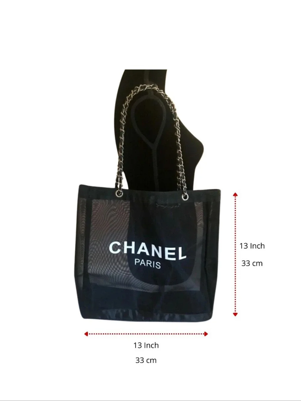 New, Chanel Beauty Mesh Tote & cosmetic pouch